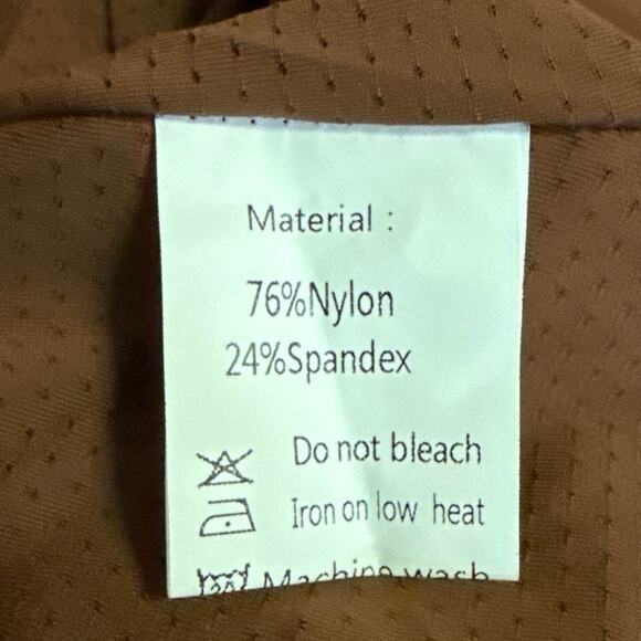 NEW Casly Lamiit Brown Square Neck Short Sleeve Mini Jersey A-Line Dress Size S - Picture 4 of 4